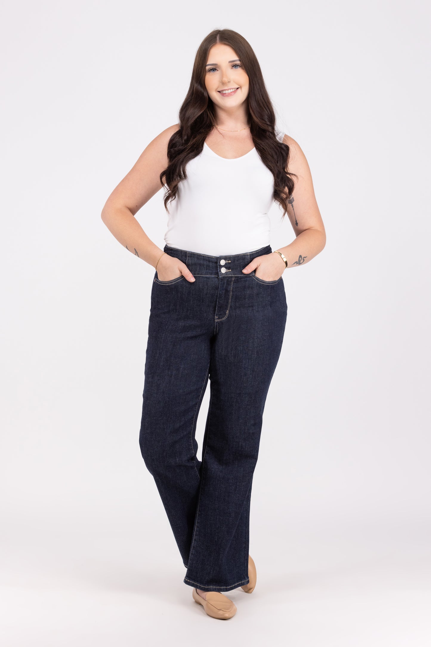 The Belle from Judy Blue: High-Rise Wide Leg Denim