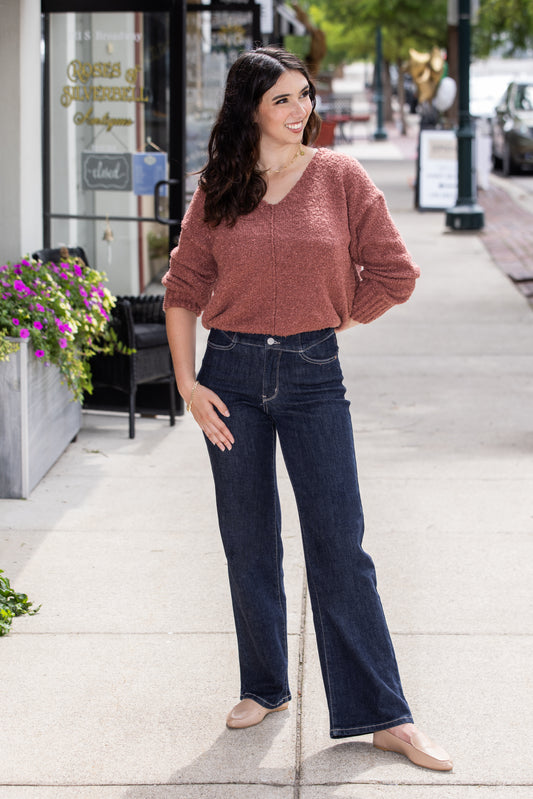 The Belle from Judy Blue: High-Rise Wide Leg Denim