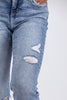 Down To The Wire from Lovervet: High-Rise Tummy Control Cuff Slim Straight Fit Denim