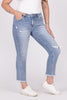 Don't Stop Fighting from Lovervet: Mid-Rise Slim Straight Fit Denim