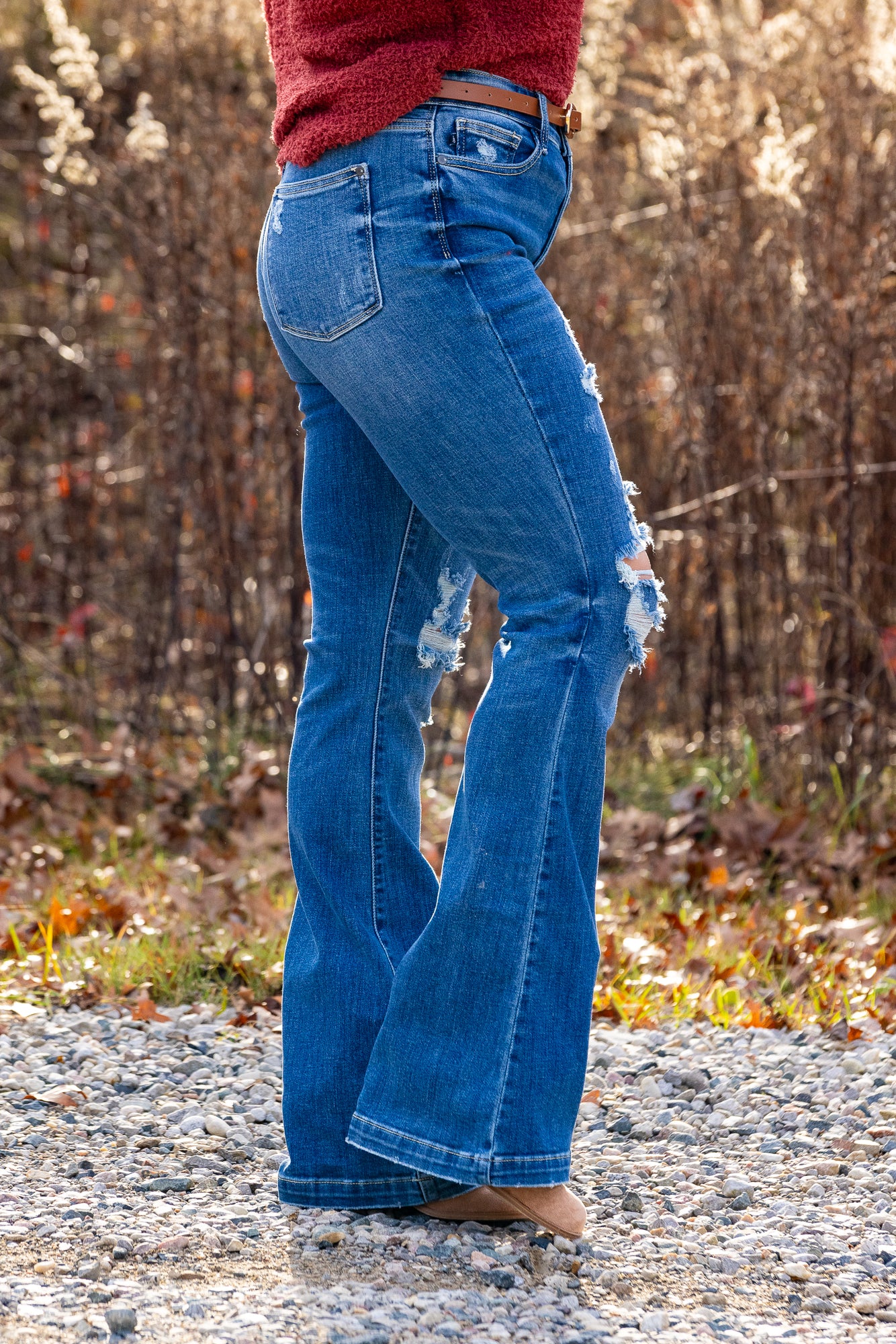 The Emily from Judy Blue: High-Rise Flare Denim