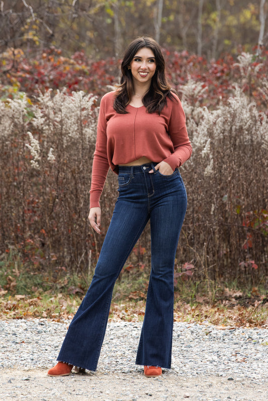 The Natalie from Judy Blue: High-Rise flare Denim