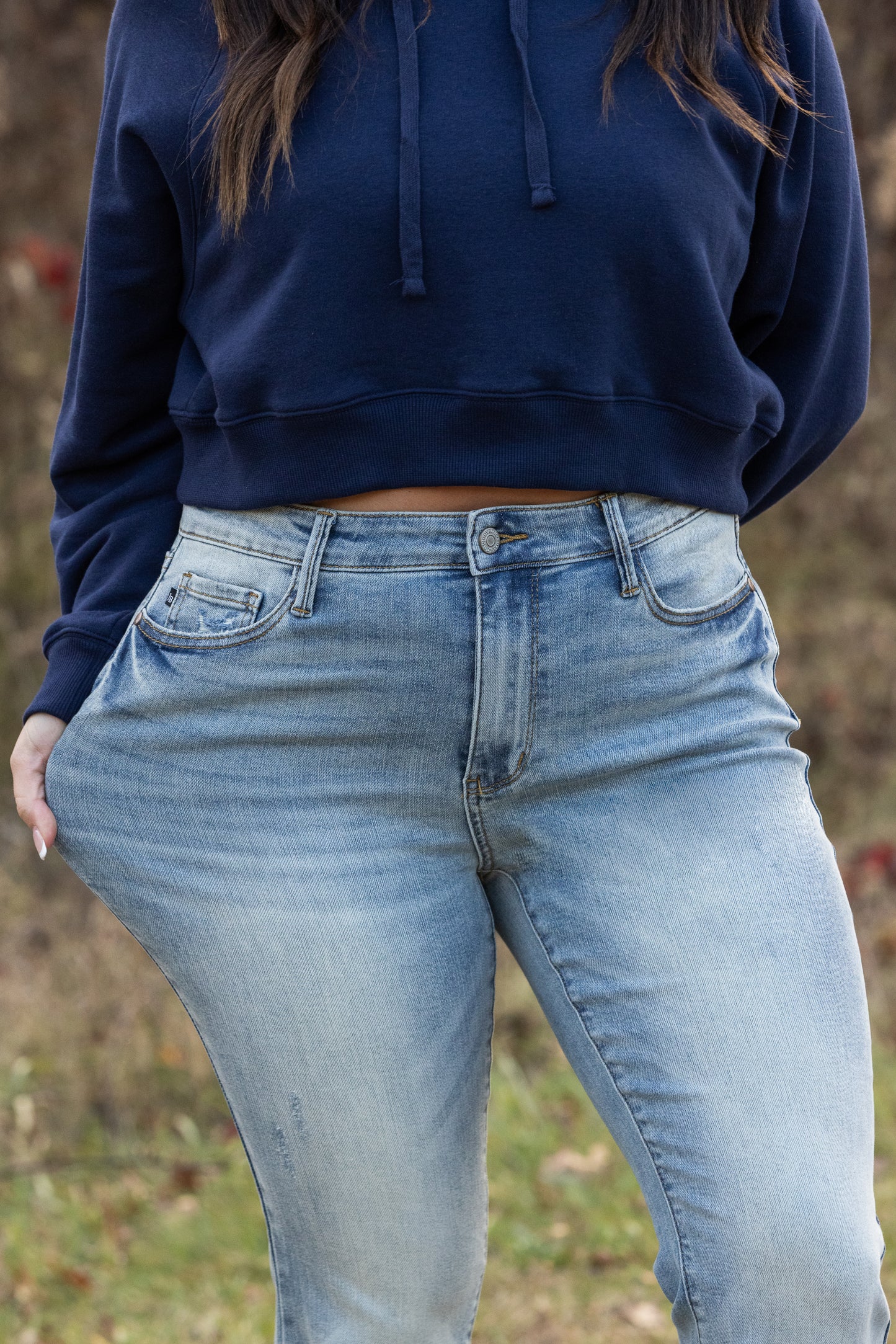 The Alison from Judy Blue: Mid-Rise Flare Denim