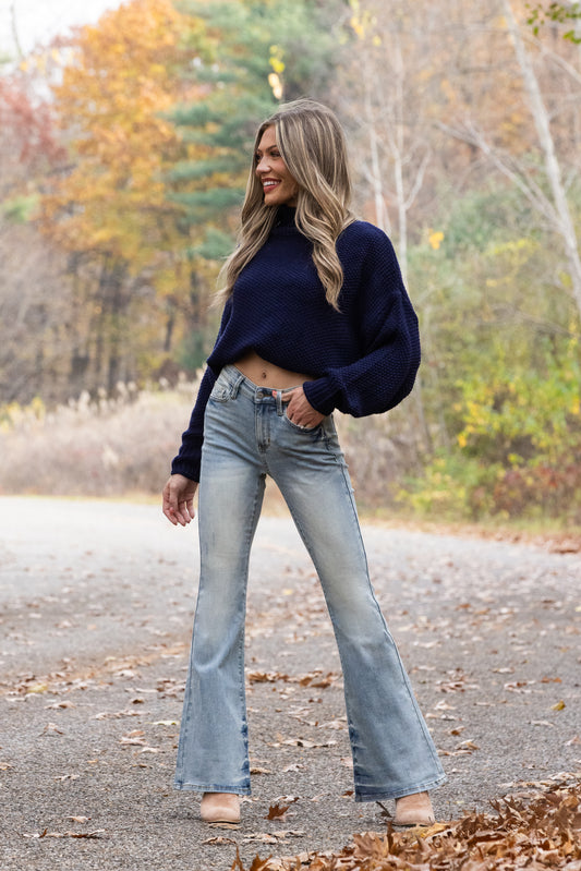 The Alison from Judy Blue: Mid-Rise Flare Denim