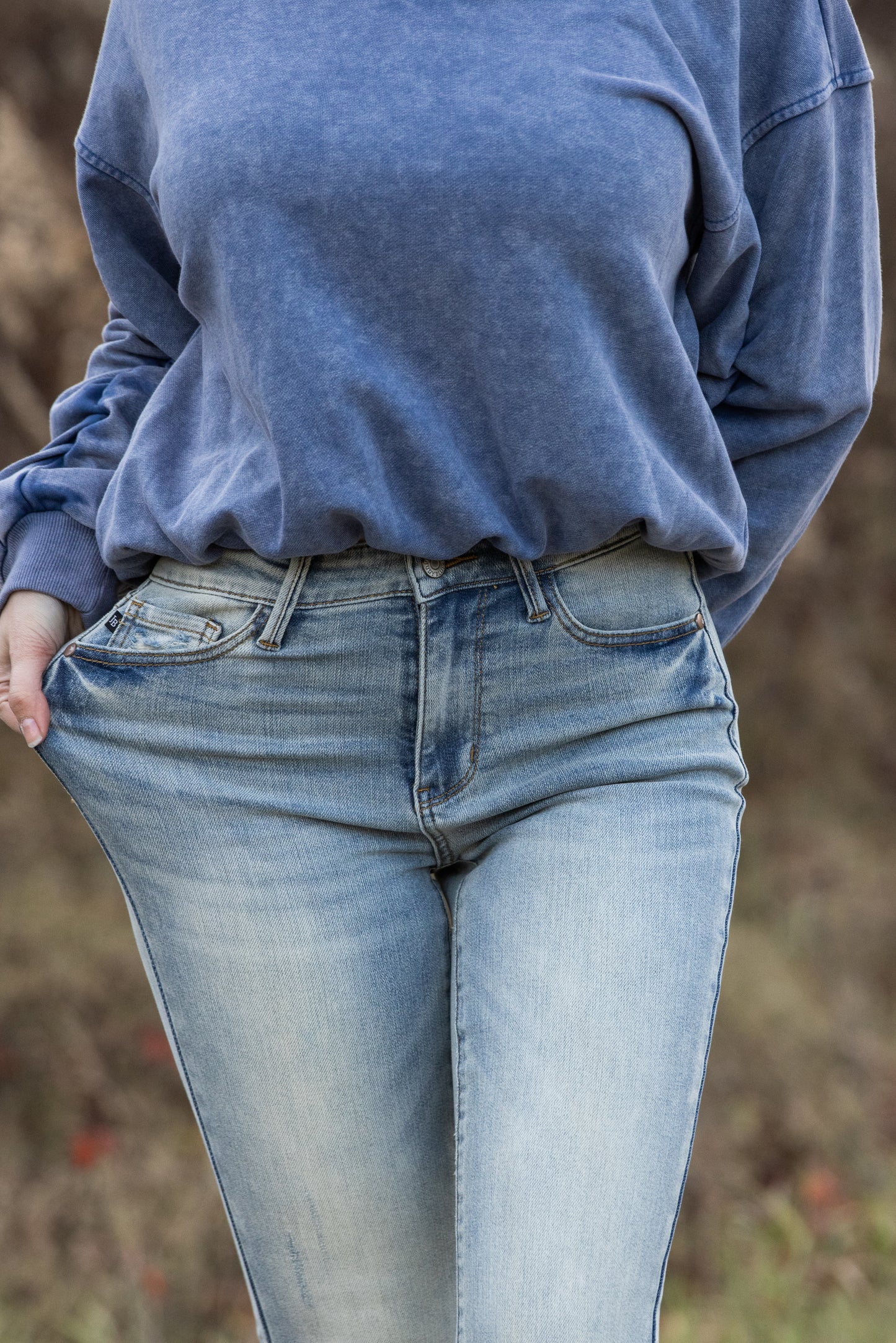 The Alison from Judy Blue: Mid-Rise Flare Denim