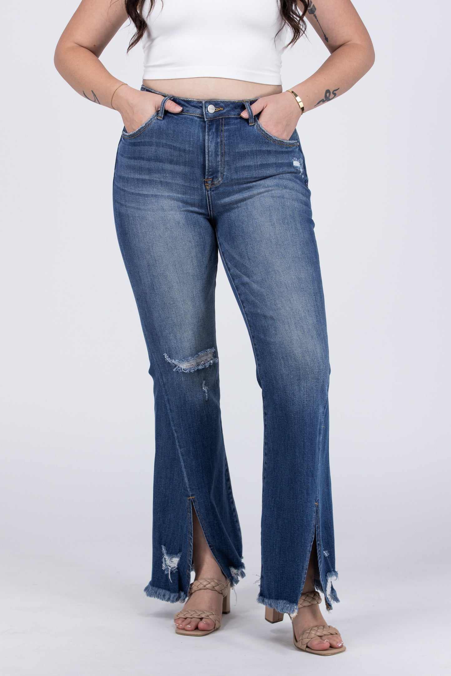 Beautiful Days Ahead from Risen: High-Rise Flare Denim