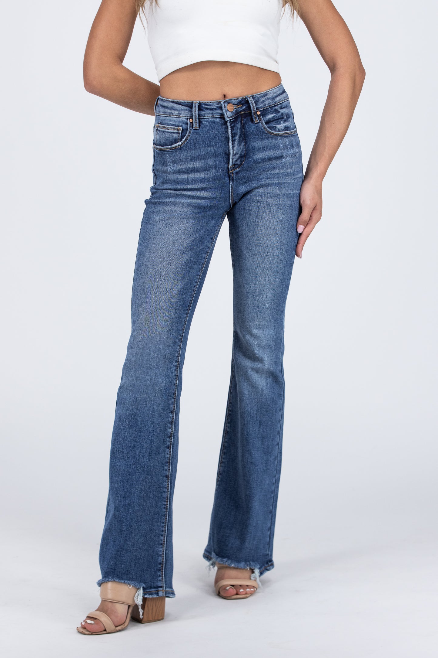 Must Have You from Risen: High-Rise Tummy Control Flare Denim