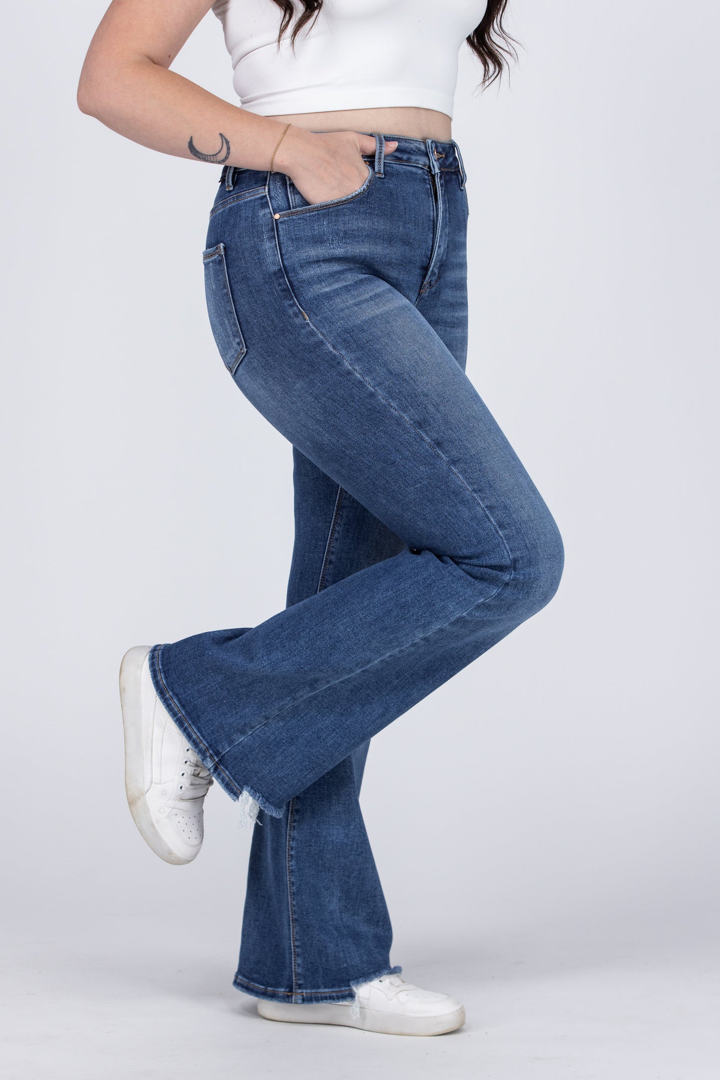 Must Have You from Risen: High-Rise Tummy Control Flare Denim