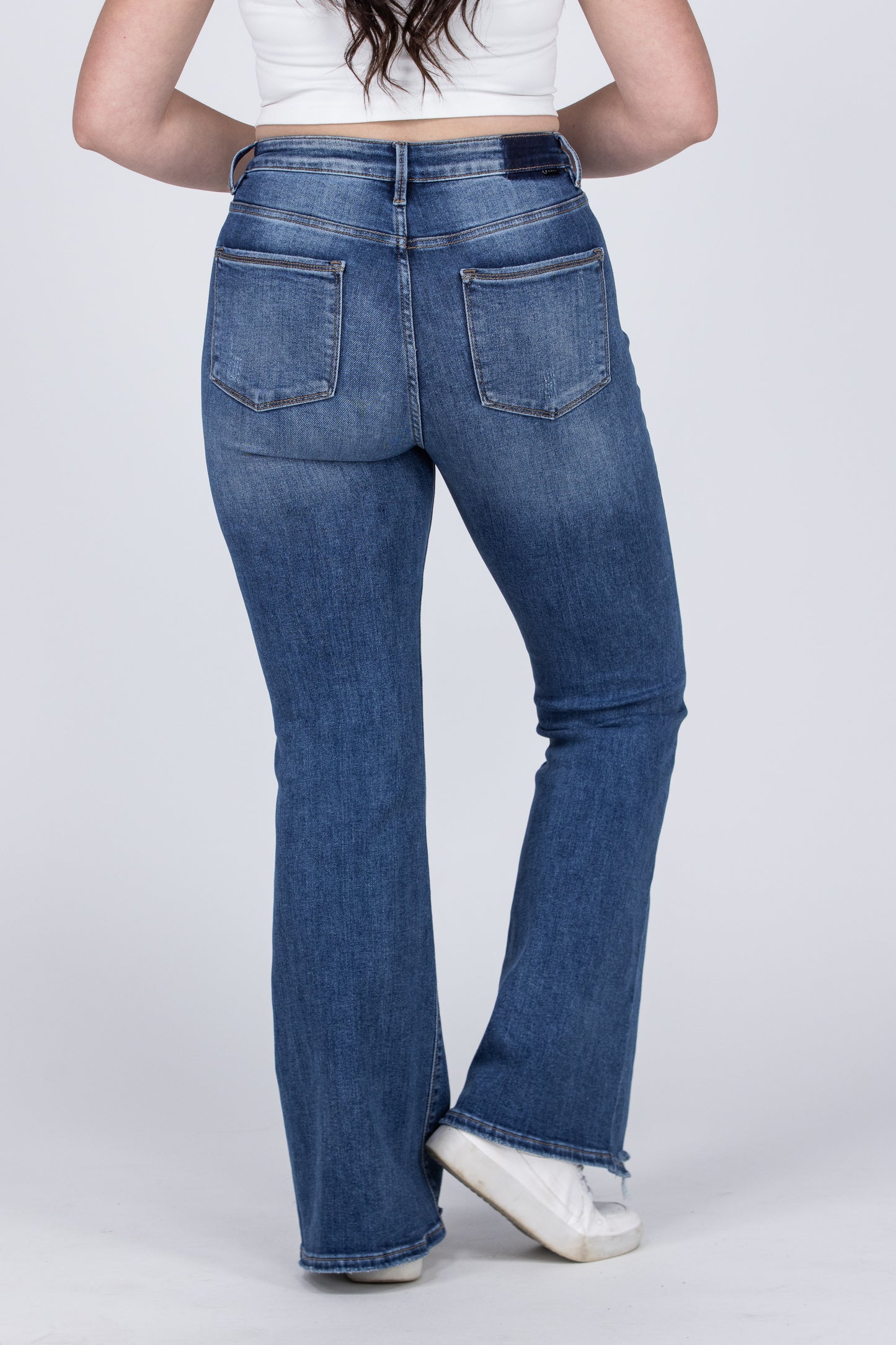 Must Have You from Risen: High-Rise Tummy Control Flare Denim