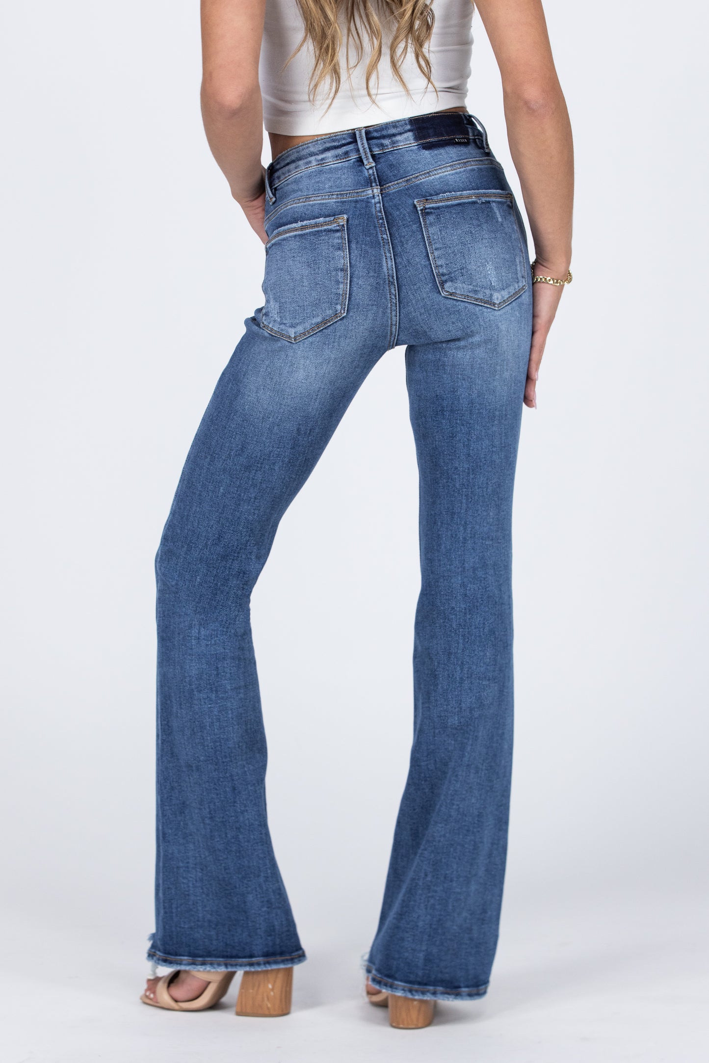 Must Have You from Risen: High-Rise Tummy Control Flare Denim