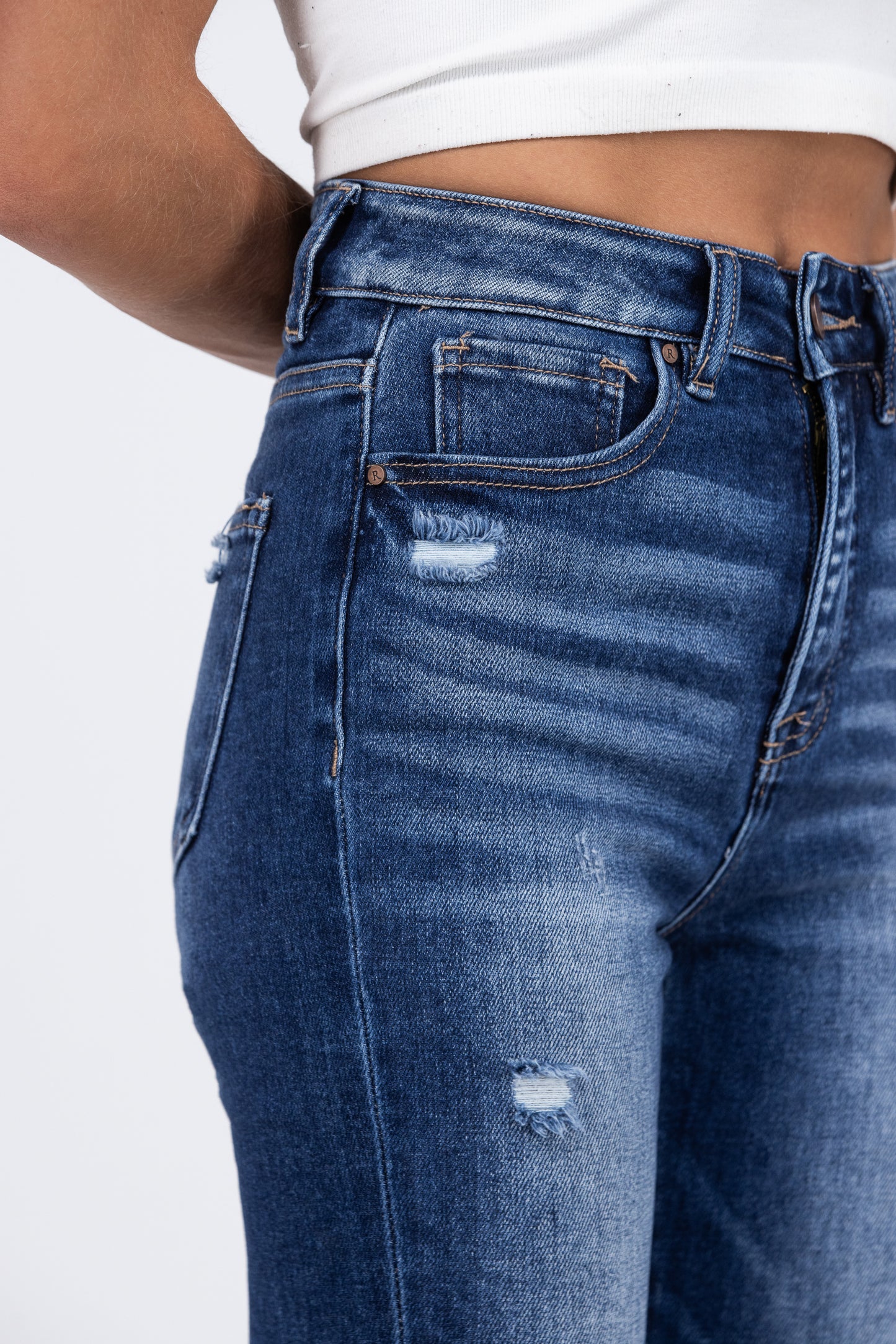 Feel The Music from Risen: High-Rise Tummy Control Flare Denim