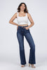 Sophisticated Love from Risen: High-Rise Tummy Control Elastic Waist Flare Denim