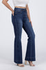 Sophisticated Love from Risen: High-Rise Tummy Control Elastic Waist Flare Denim