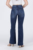 Sophisticated Love from Risen: High-Rise Tummy Control Elastic Waist Flare Denim