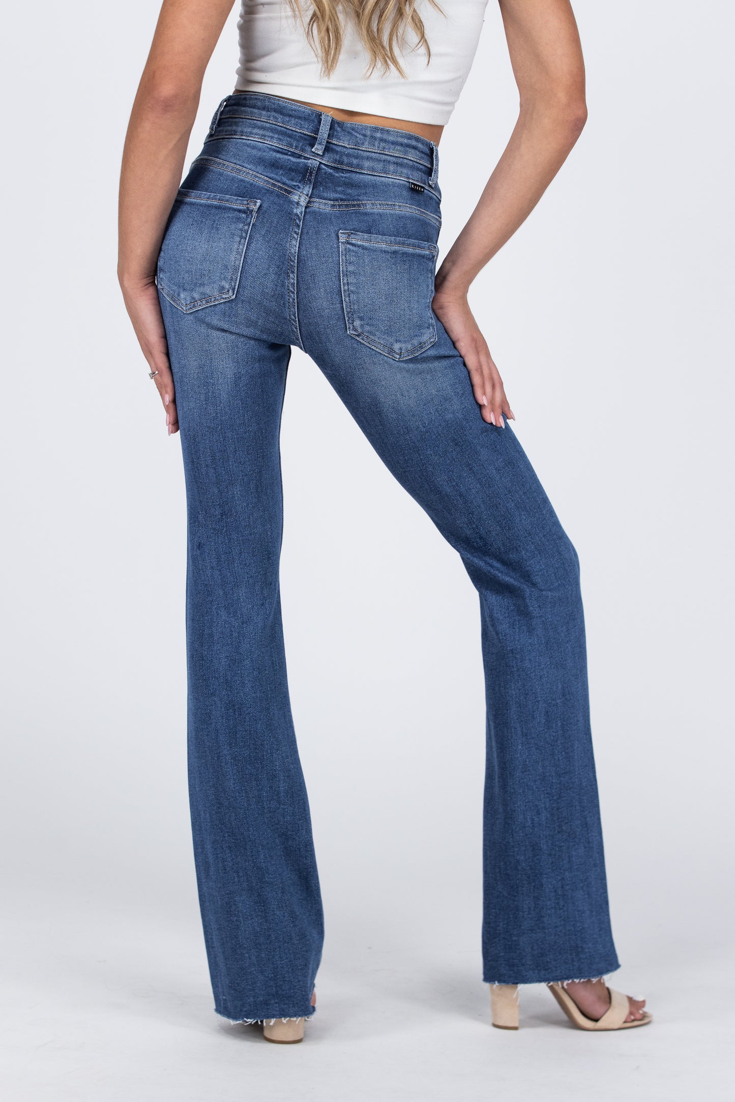 Thinking About Us from Risen: High-Rise Tummy Control Bootcut Denim