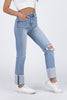 Be Adventurous from Risen: High-Rise Straight Leg Denim