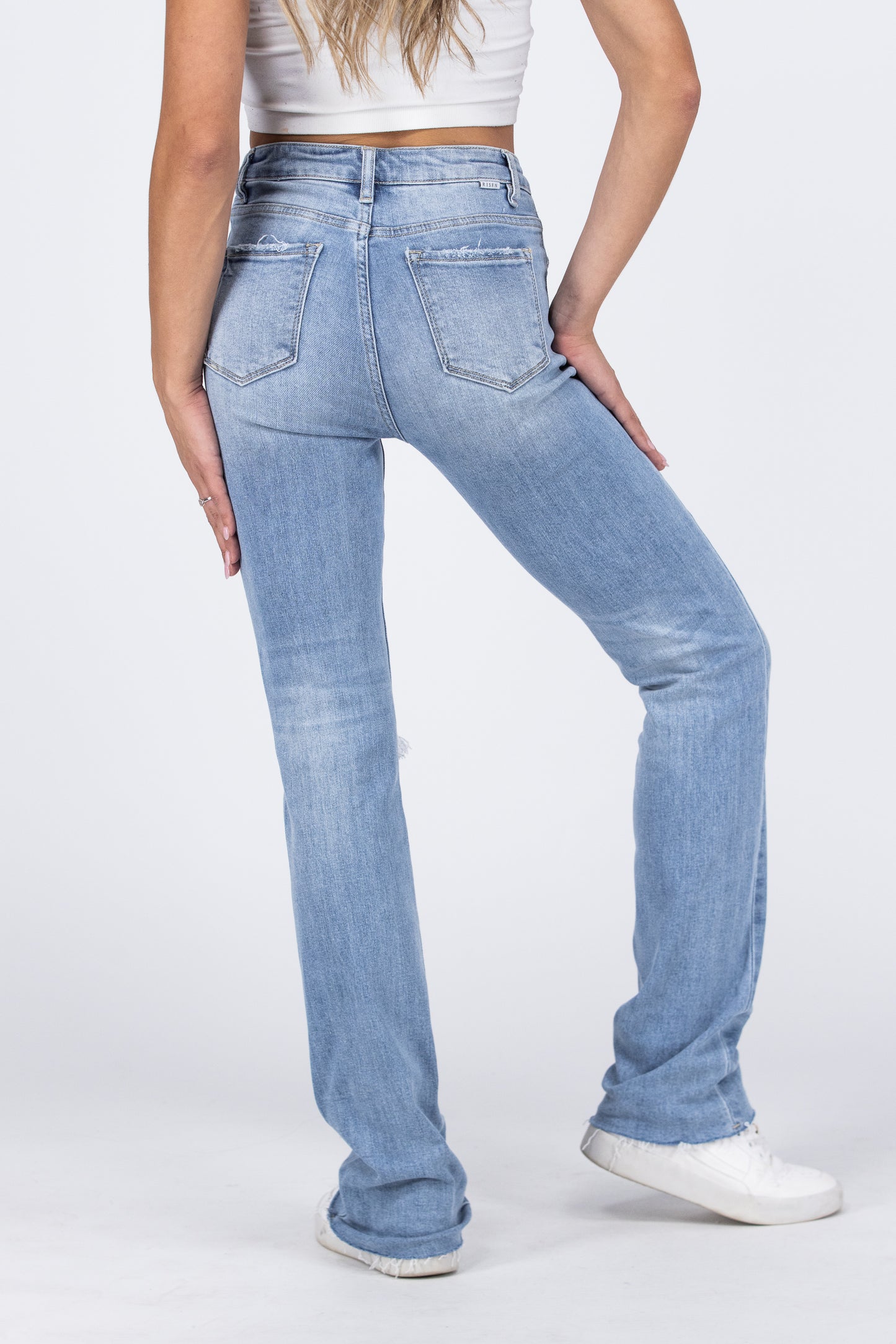 Be Adventurous from Risen: High-Rise Straight Leg Denim