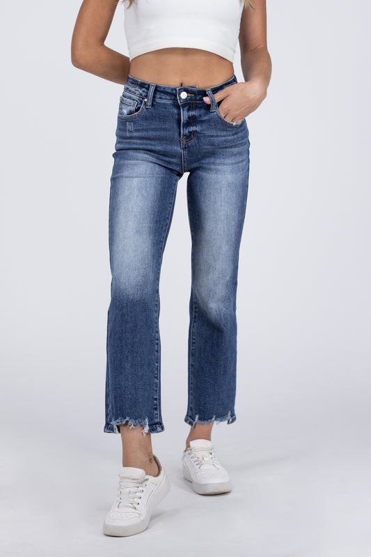 Leaving An Impression from Risen: High-Rise Straight Fit Denim