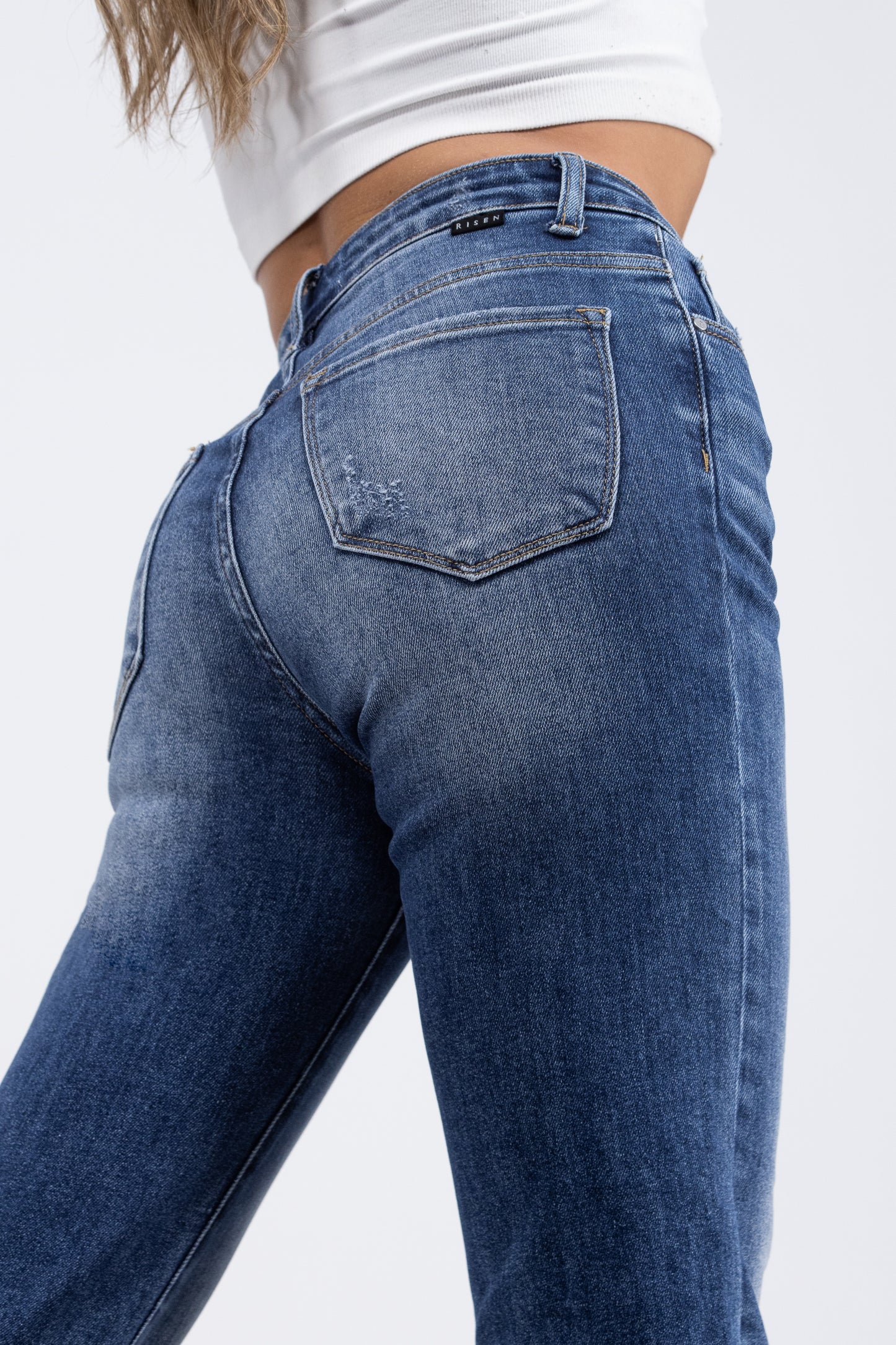 Leaving An Impression from Risen: High-Rise Straight Fit Denim