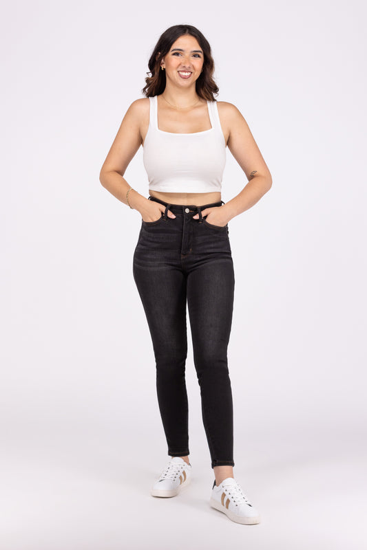 Kissing You from Judy Blue: High-Rise Tummy Control Skinny Fit Denim