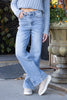 The Stevie from Judy Blue: High-Rise Side Seam Detail Retro Wide Denim