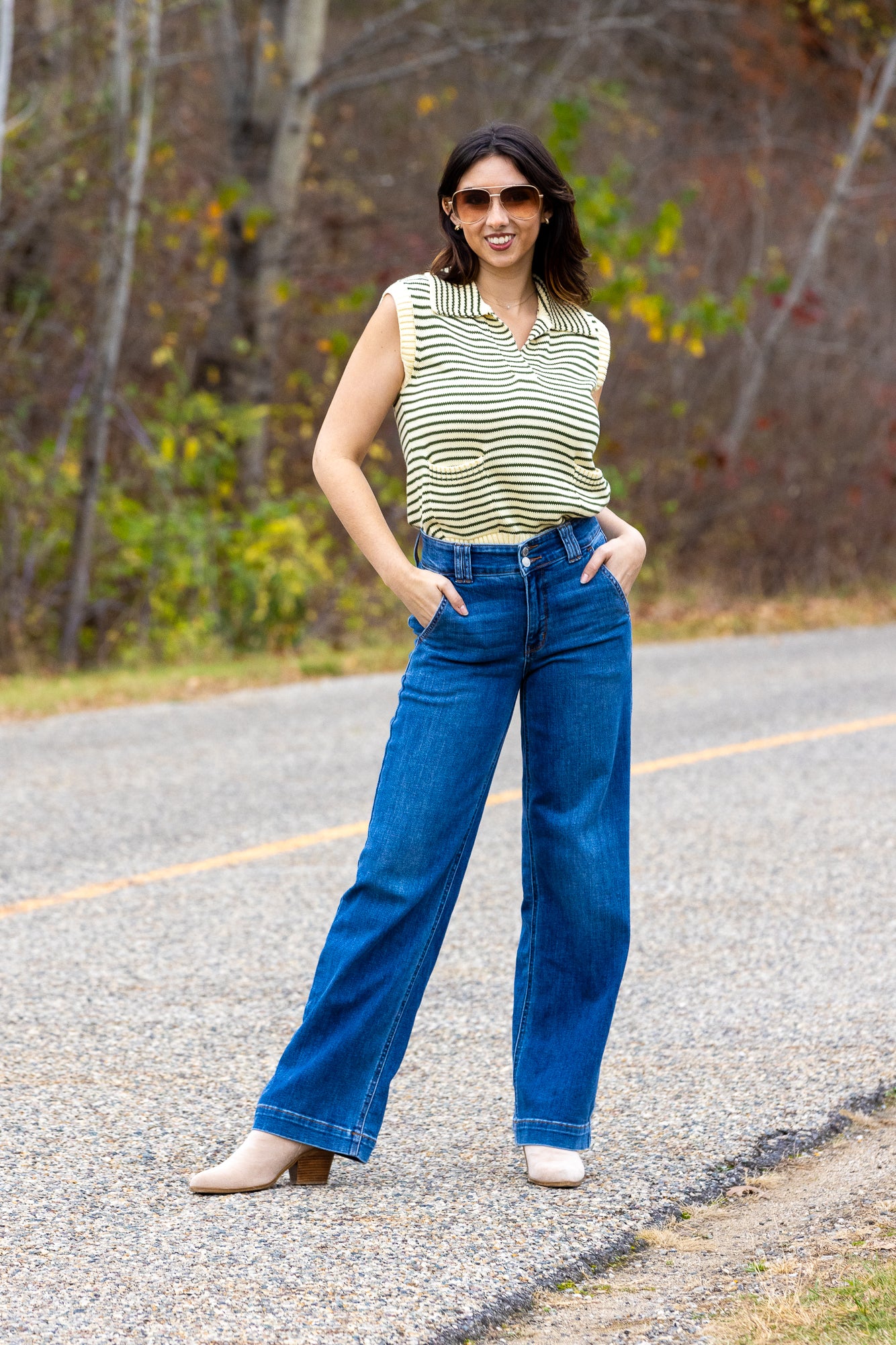 The Bella from Judy Blue: High-Rise Wide Leg Denim