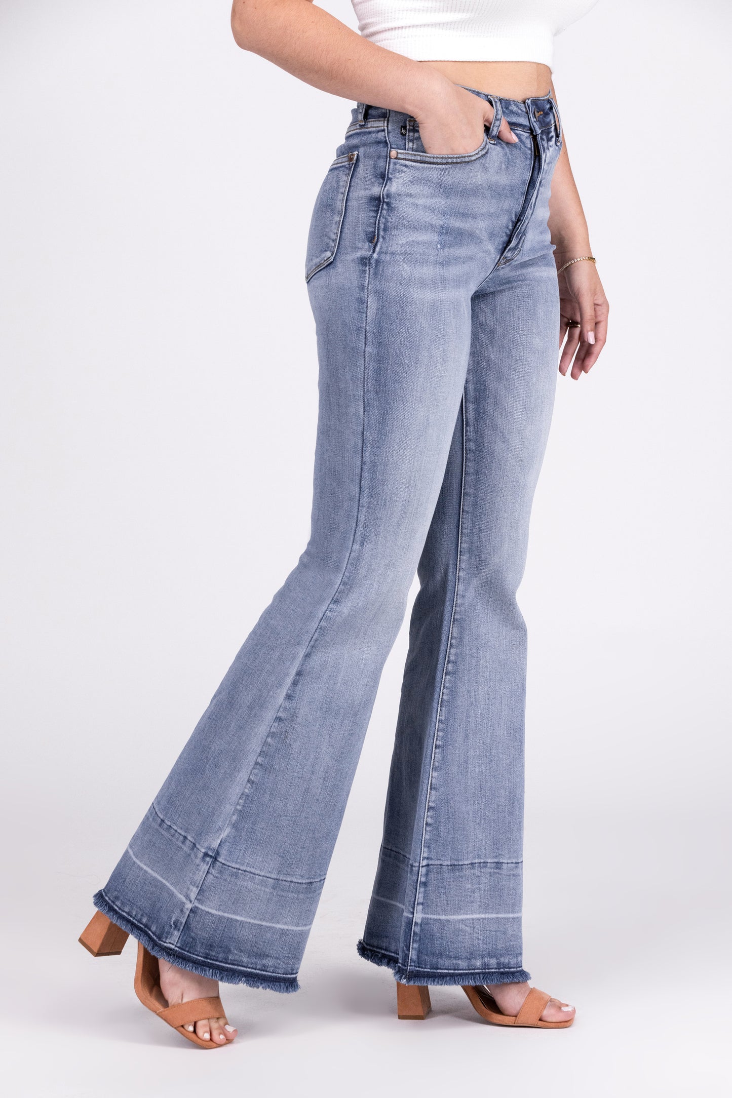 The Magnolia from Judy Blue: High-Rise Tummy Control Flare Denim