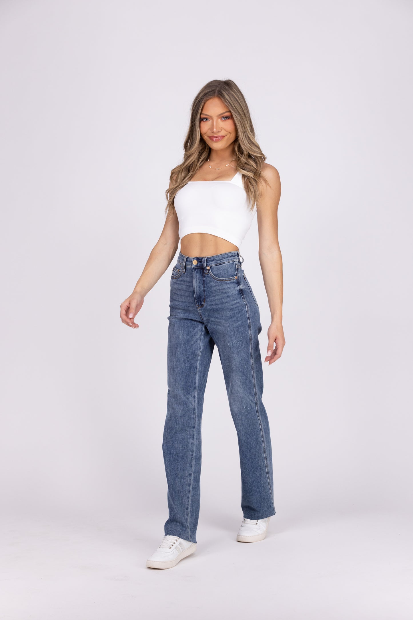 Love You Right From Judy Blue: High-Rise Tummy Control Straight Leg Denim