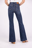 Hold Their Gaze From Judy Blue: High-Rise Tummy Control Flare Denim