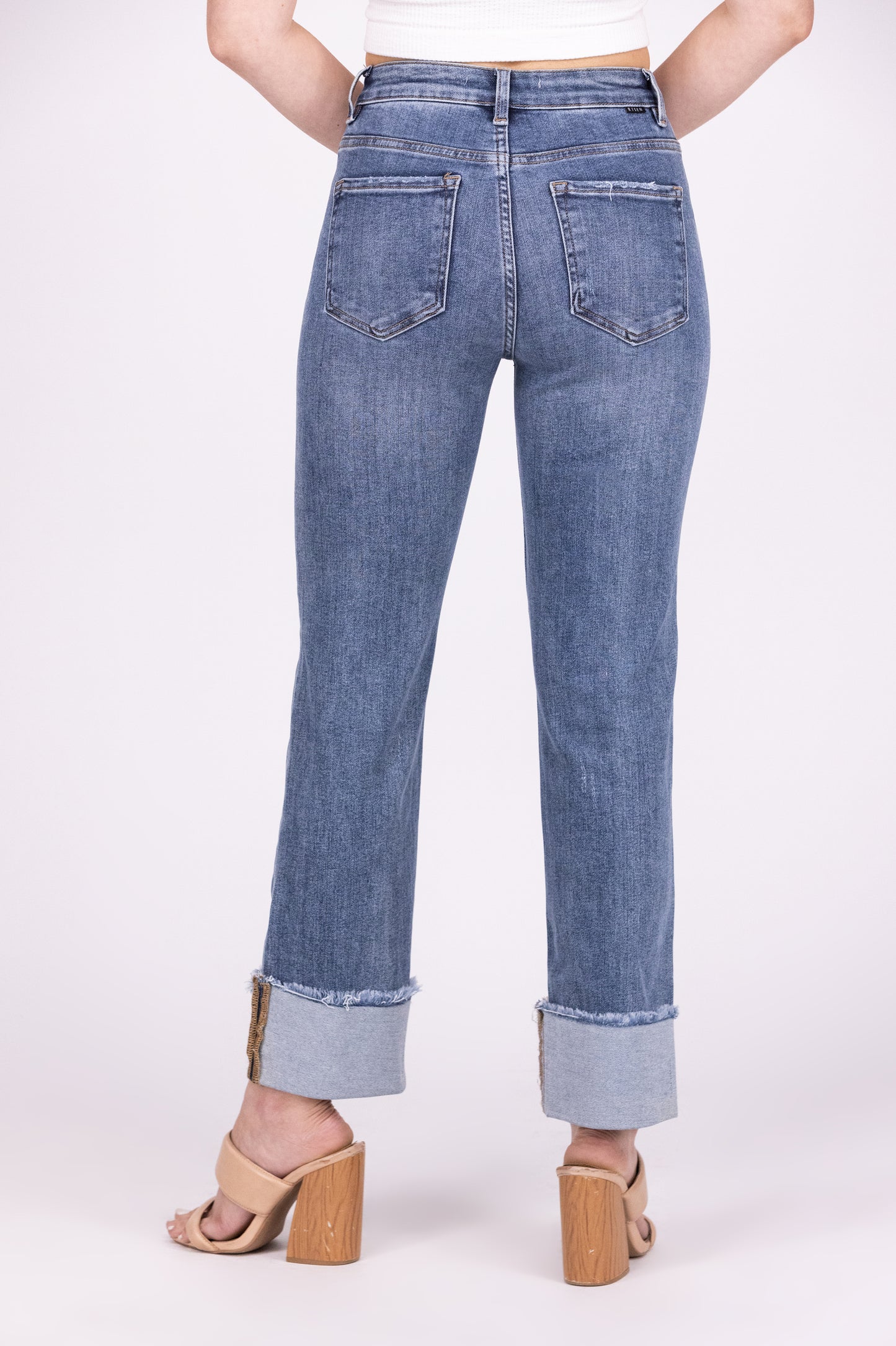 Upside Down From Risen: High-Rise Straight Leg Denim