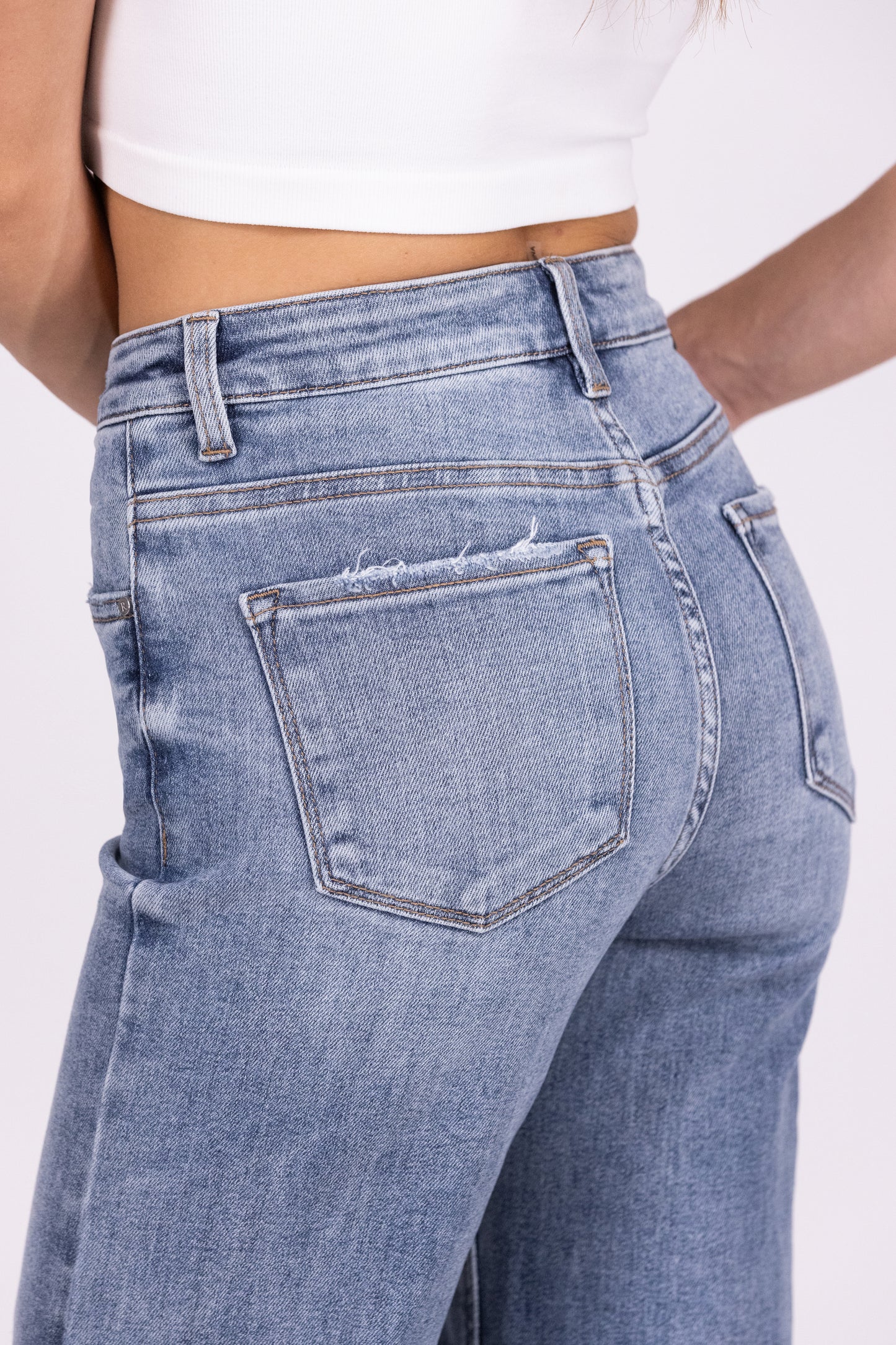 Never Tear Us Apart From Risen: High-Rise Wide Leg Denim