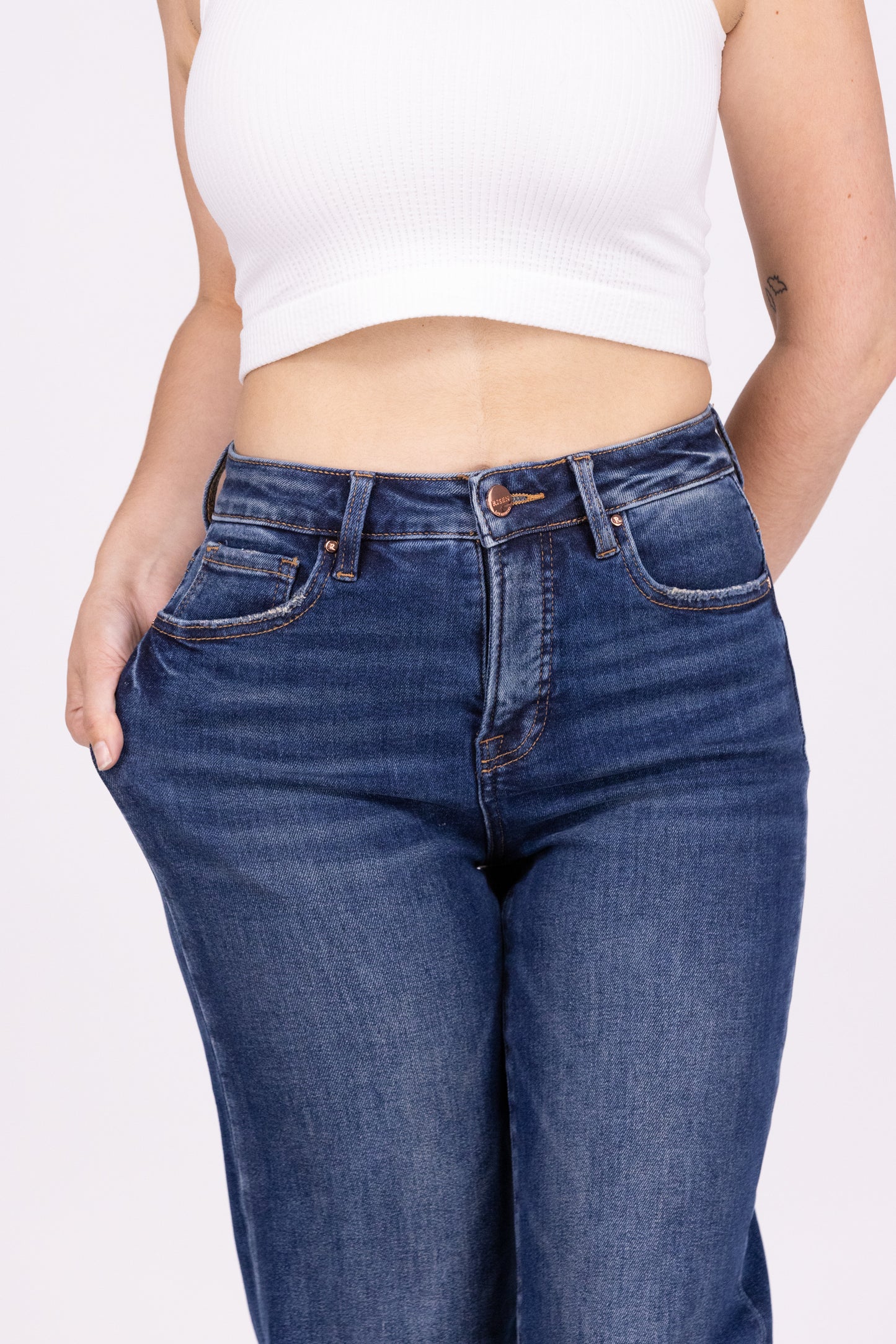 You Know It's True from Risen: High-Rise Tummy Control Straight Leg Denim