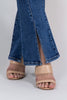 Lit from Lovervet: High-Rise Front Slit Flare Denim