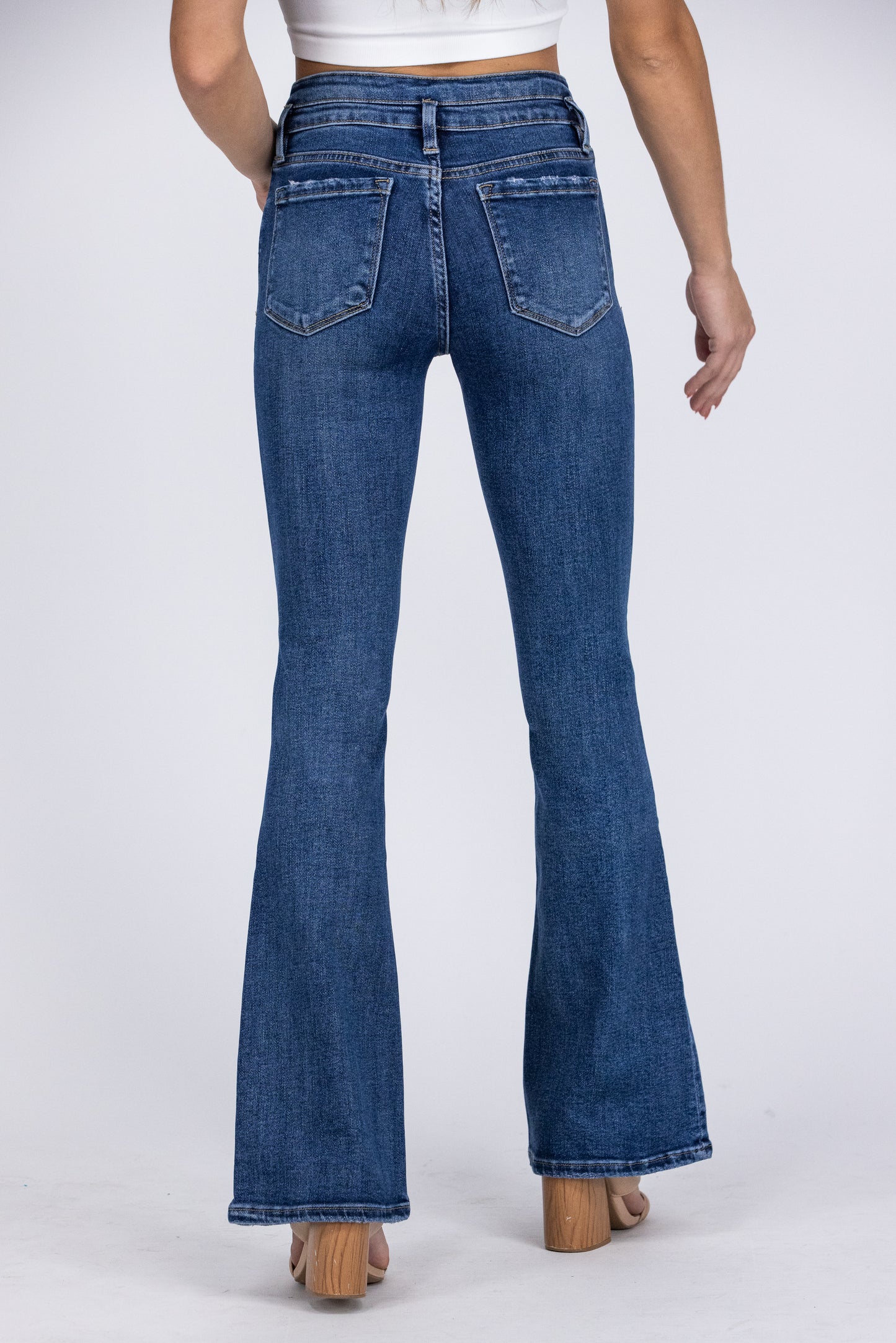 Lit from Lovervet: High-Rise Front Slit Flare Denim