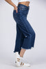 All About The Now From Judy Blue: High-Rise Button Fly Crop Wide Leg Denim