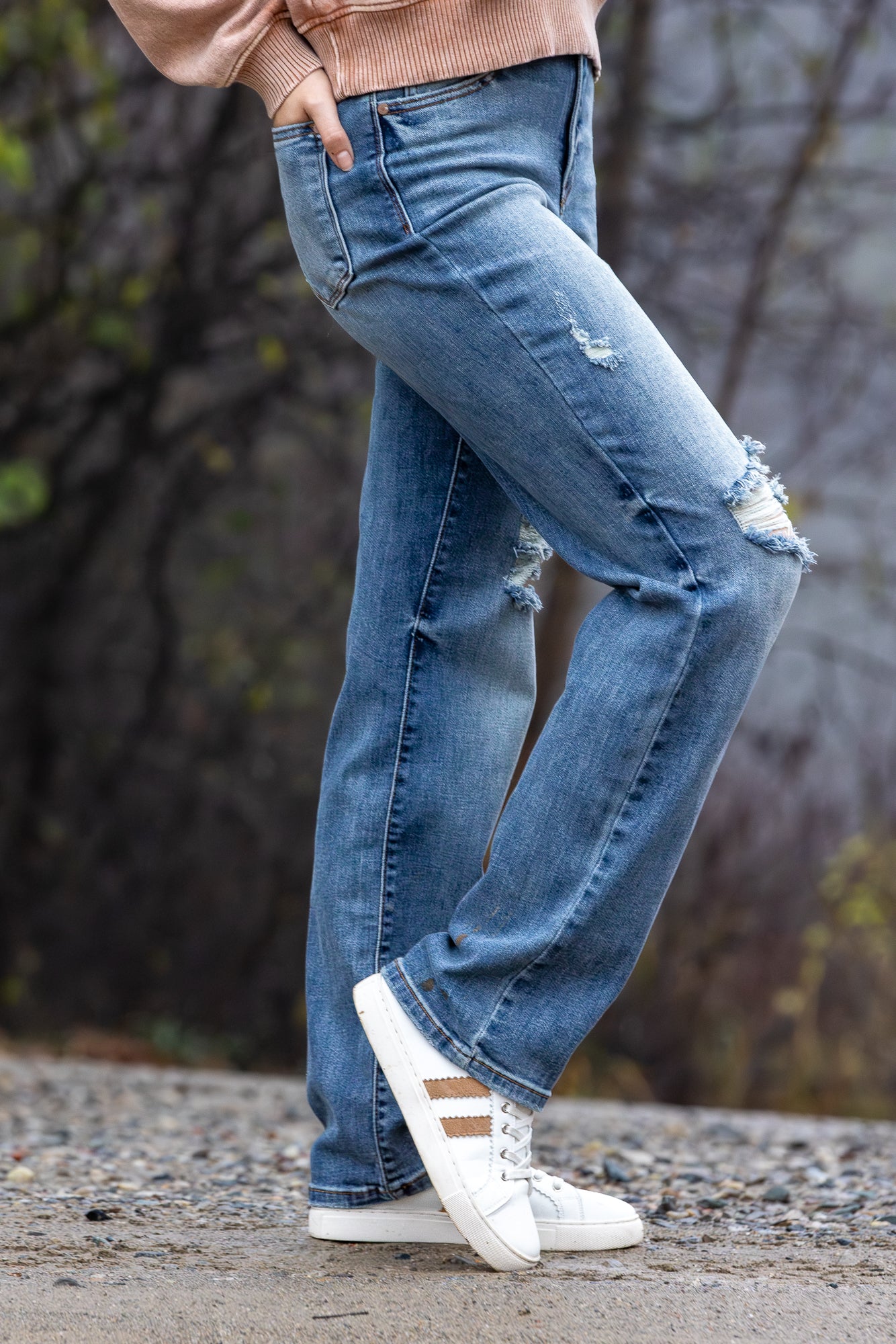 The Maggie from Judy Blue: High-Rise Dad Straight Leg Denim