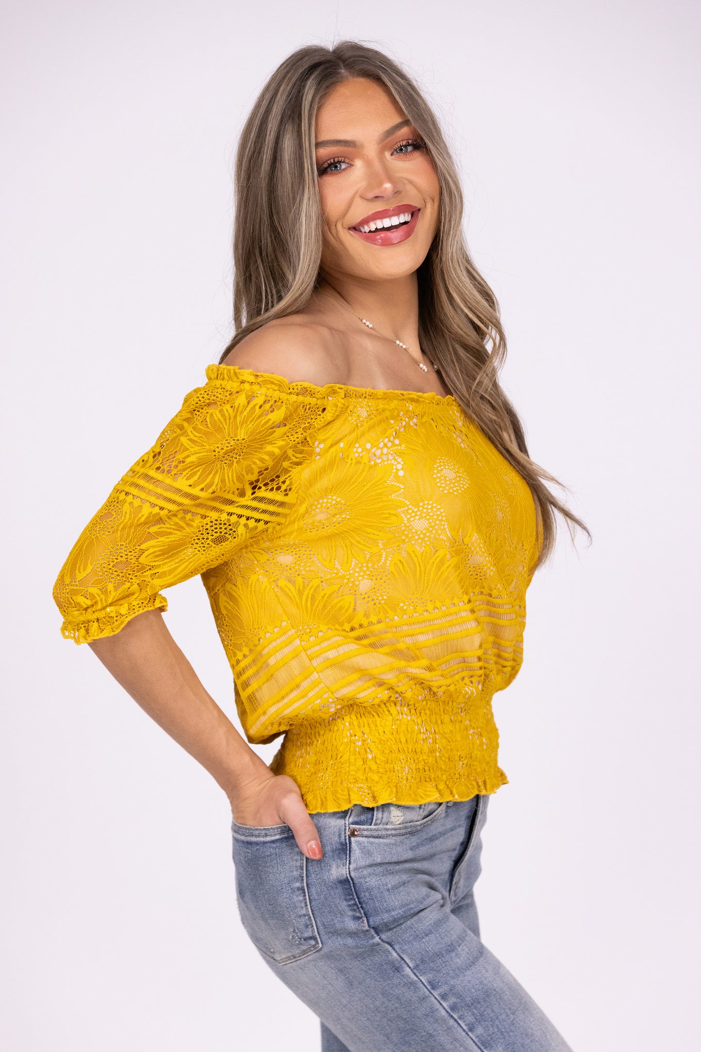 Warm in the Sunshine Off The Shoulder Top