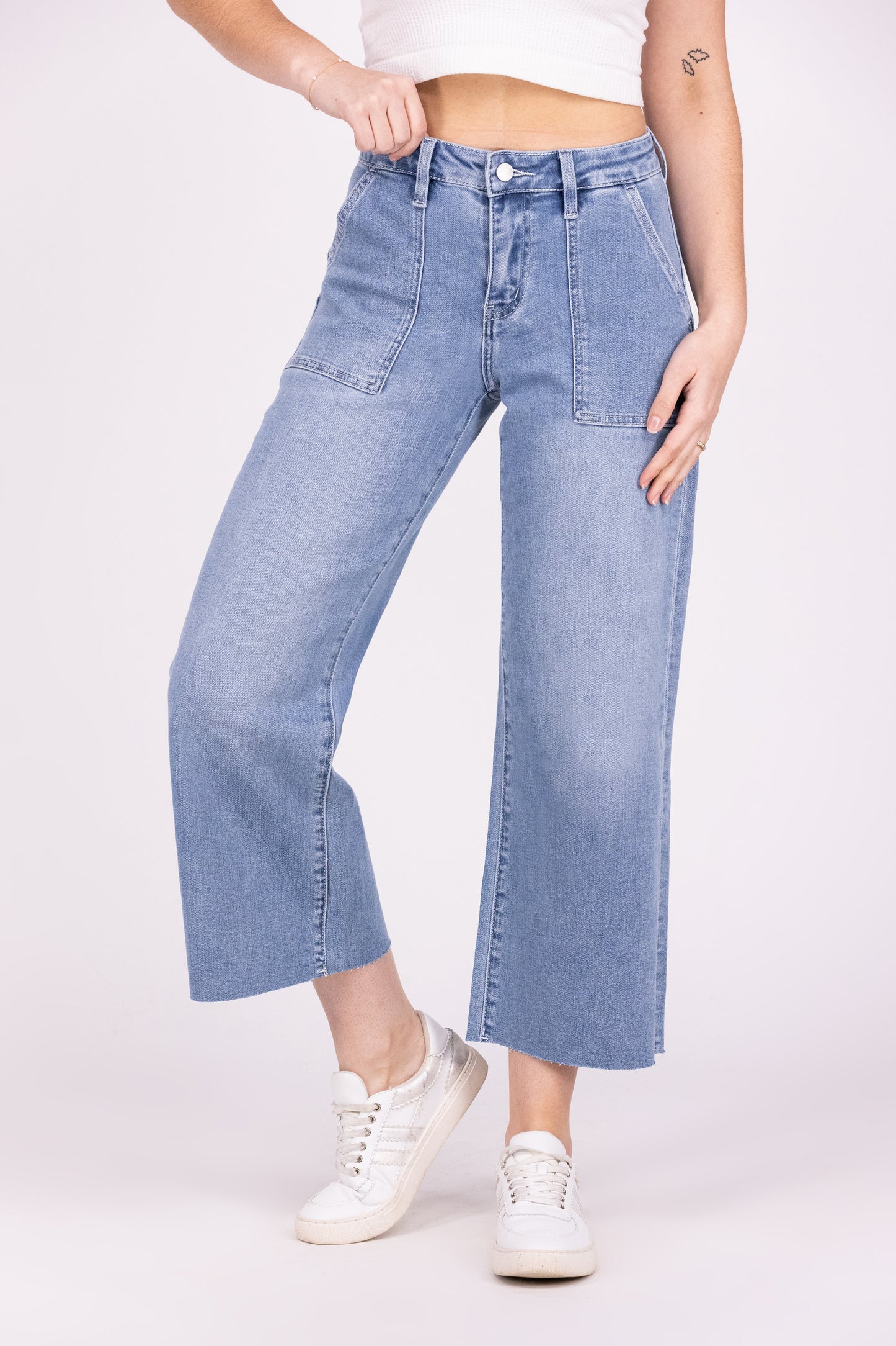 Yesterday Once More From Lovervet: High-Rise Utility Wide Leg Denim