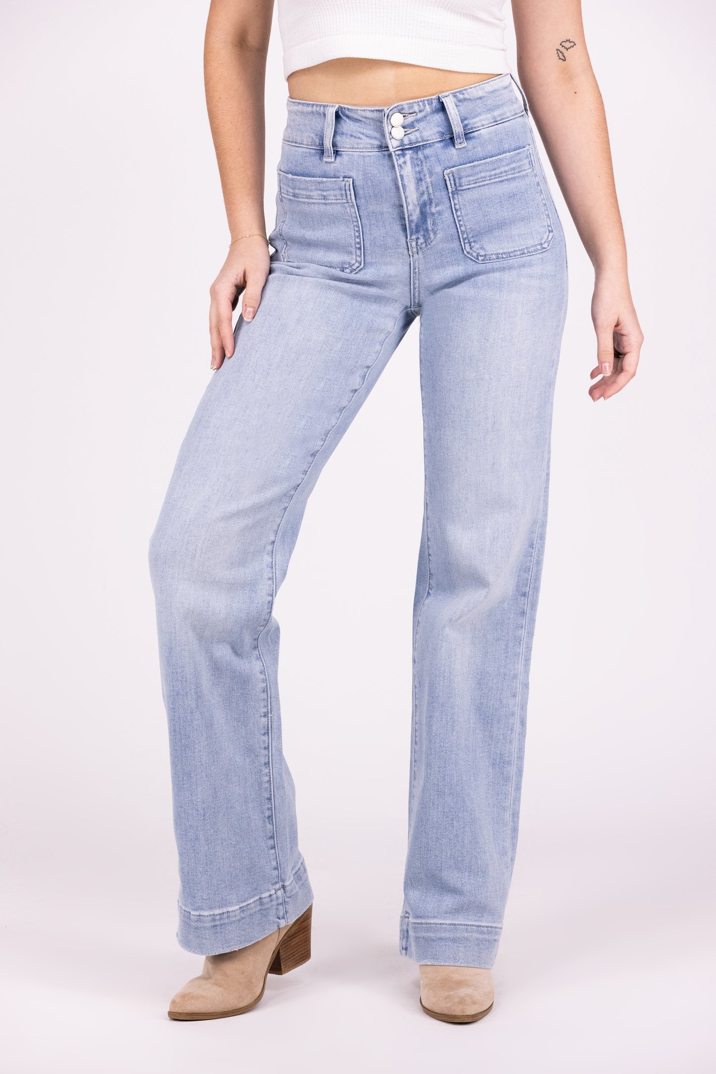 Learn From The Past From Flying Monkey: High-Rise 90's Vintage Flare Denim