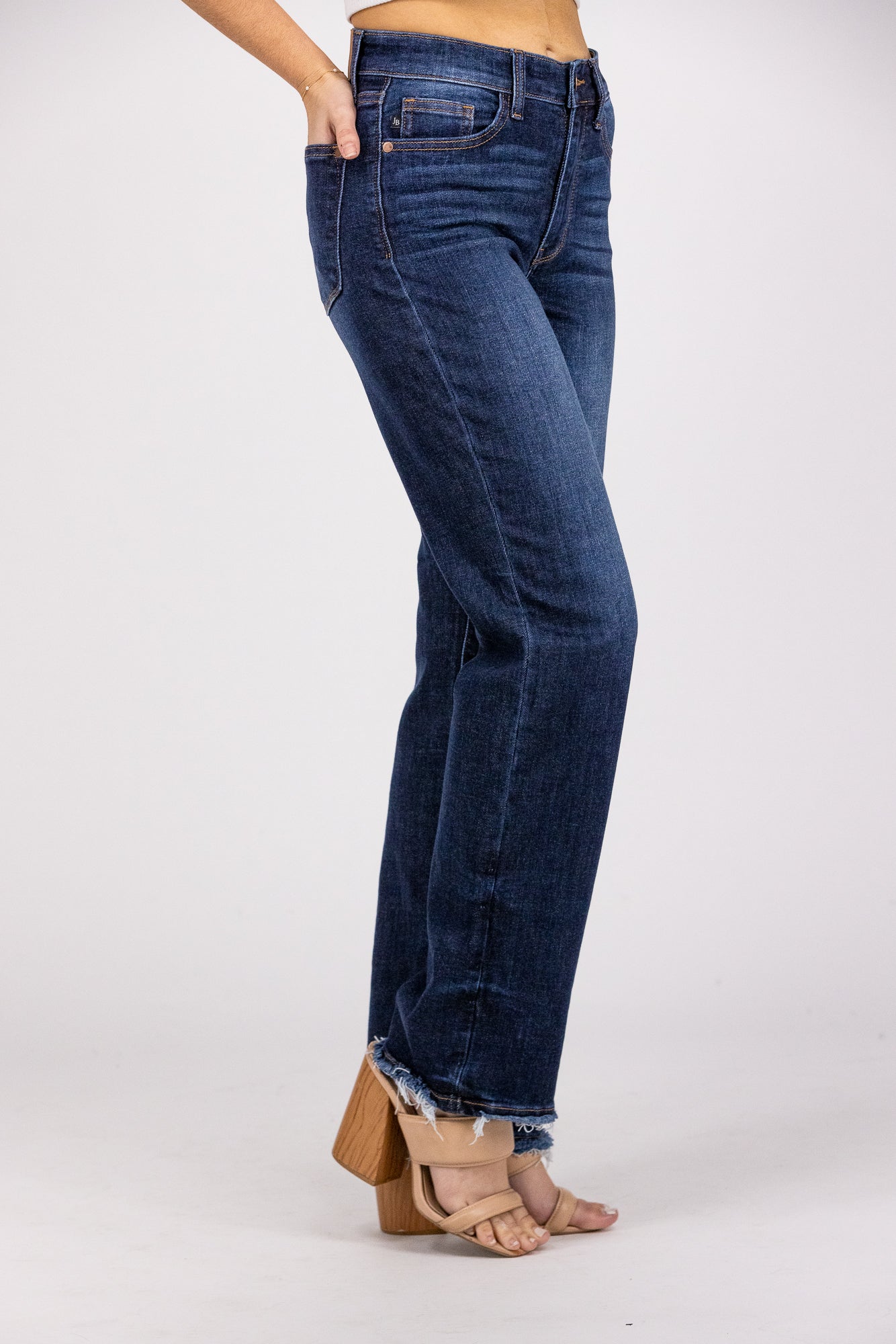 Love In The Moment from Judy Blue: Mid-Rise Straight Leg Denim