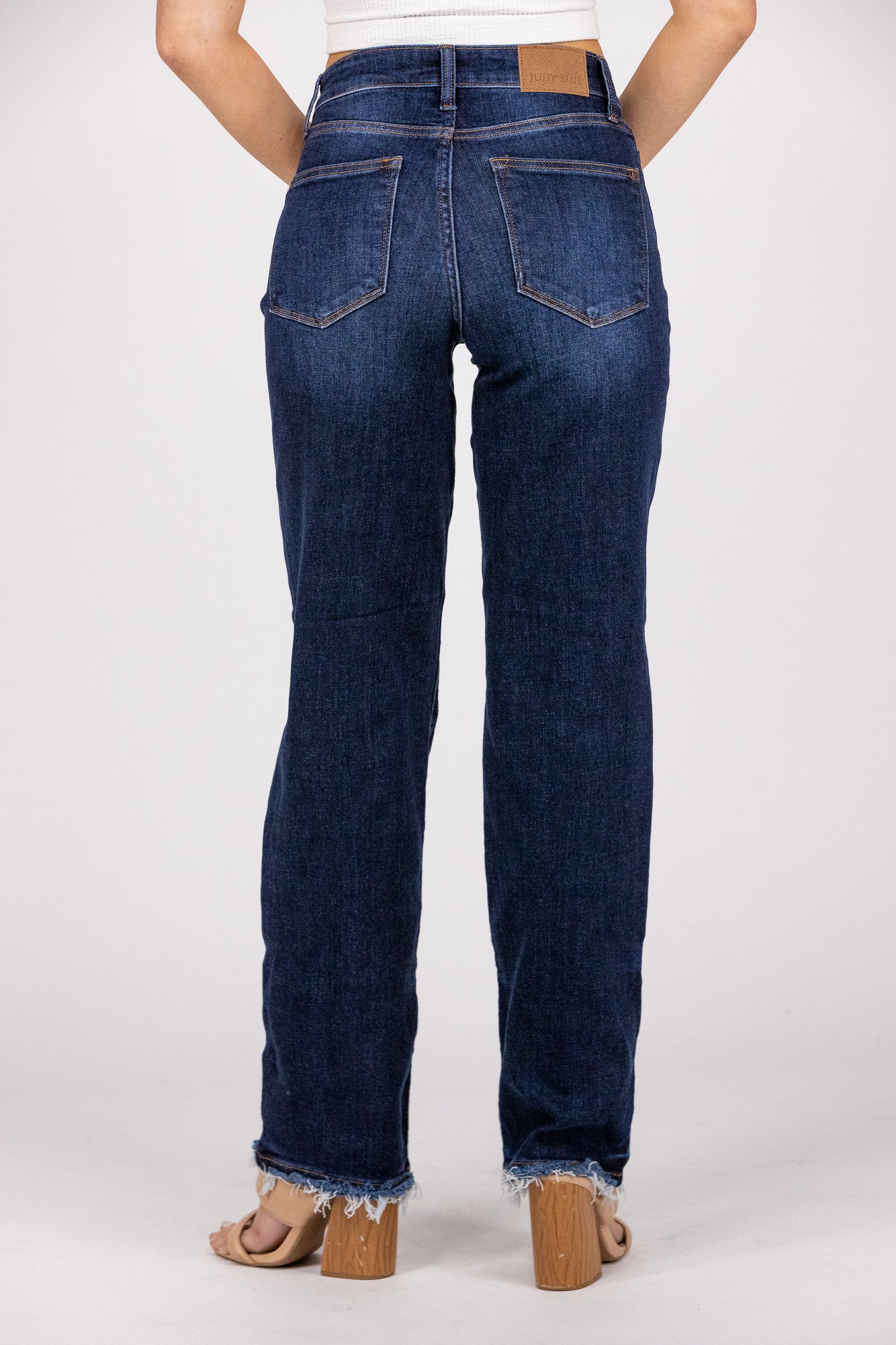 Love In The Moment from Judy Blue: Mid-Rise Straight Leg Denim