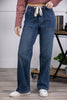 The Larkin from Judy Blue: High-Rise Drawstring Wide Leg Denim