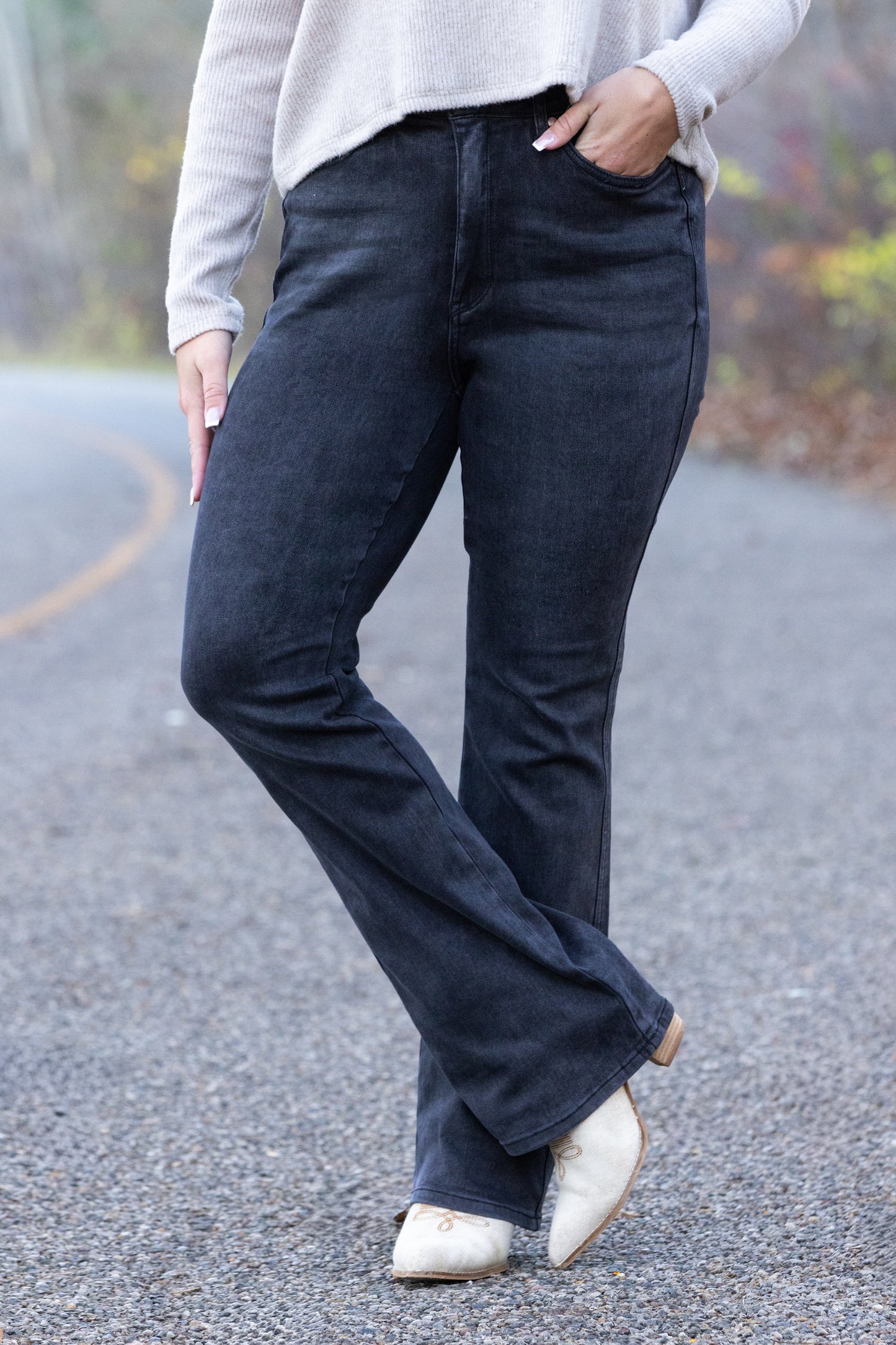 The Leila from Judy Blue *Three Length* High-Rise Tummy Control Bootcut Denim