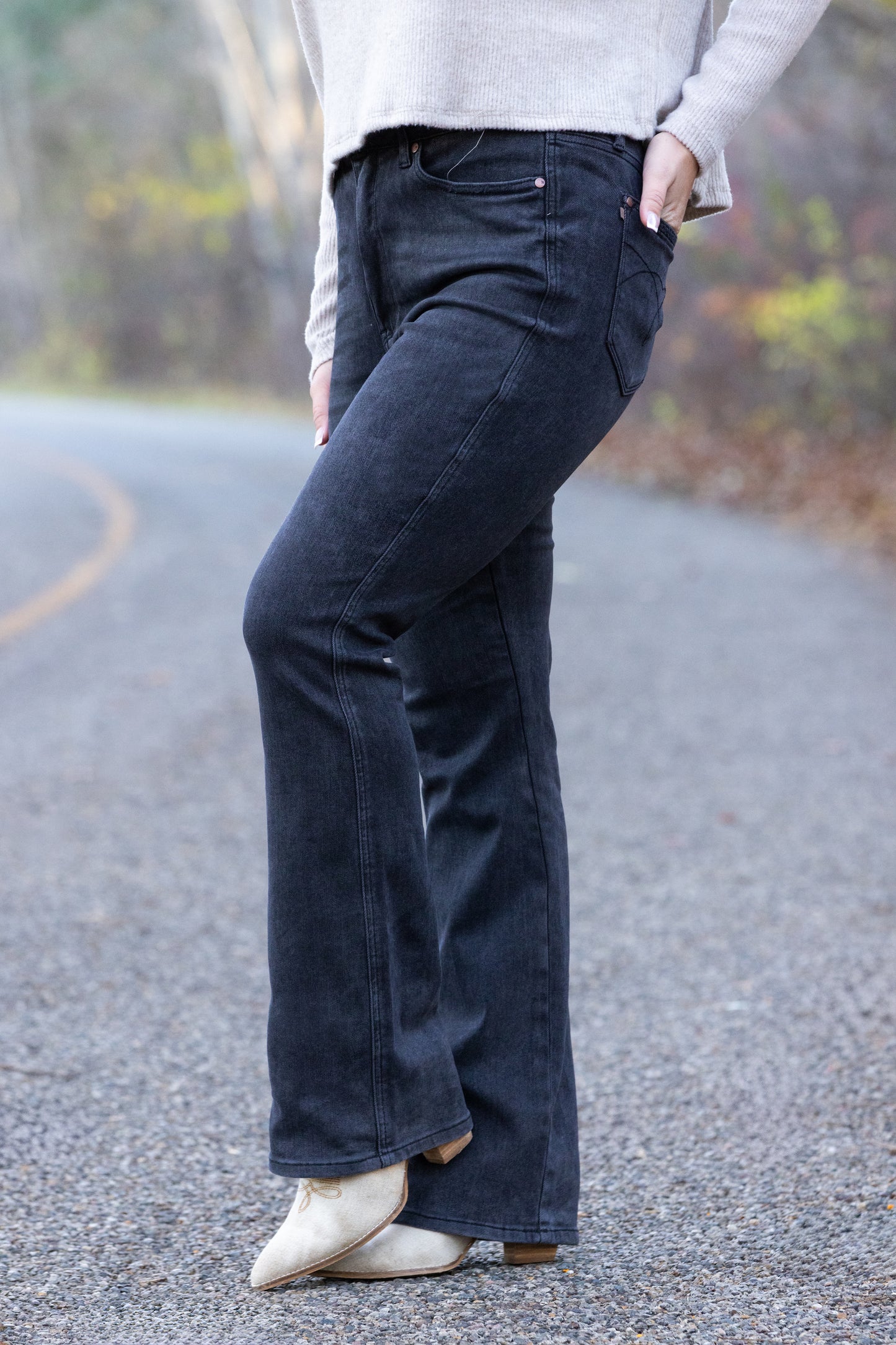 The Leila from Judy Blue *Three Length* High-Rise Tummy Control Bootcut Denim