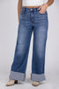 The Max from Judy Blue: High-Rise Retro Wide Leg w/Cuff Denim