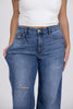 The Max from Judy Blue: High-Rise Retro Wide Leg w/Cuff Denim