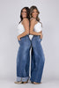 The Max from Judy Blue: High-Rise Retro Wide Leg w/Cuff Denim