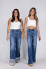 The Max from Judy Blue: High-Rise Retro Wide Leg w/Cuff Denim