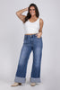 The Max from Judy Blue: High-Rise Retro Wide Leg w/Cuff Denim