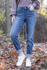 The Jasmine from Judy Blue: Mid-Rise Vintage Wash Boyfriend w/Cuff Denim